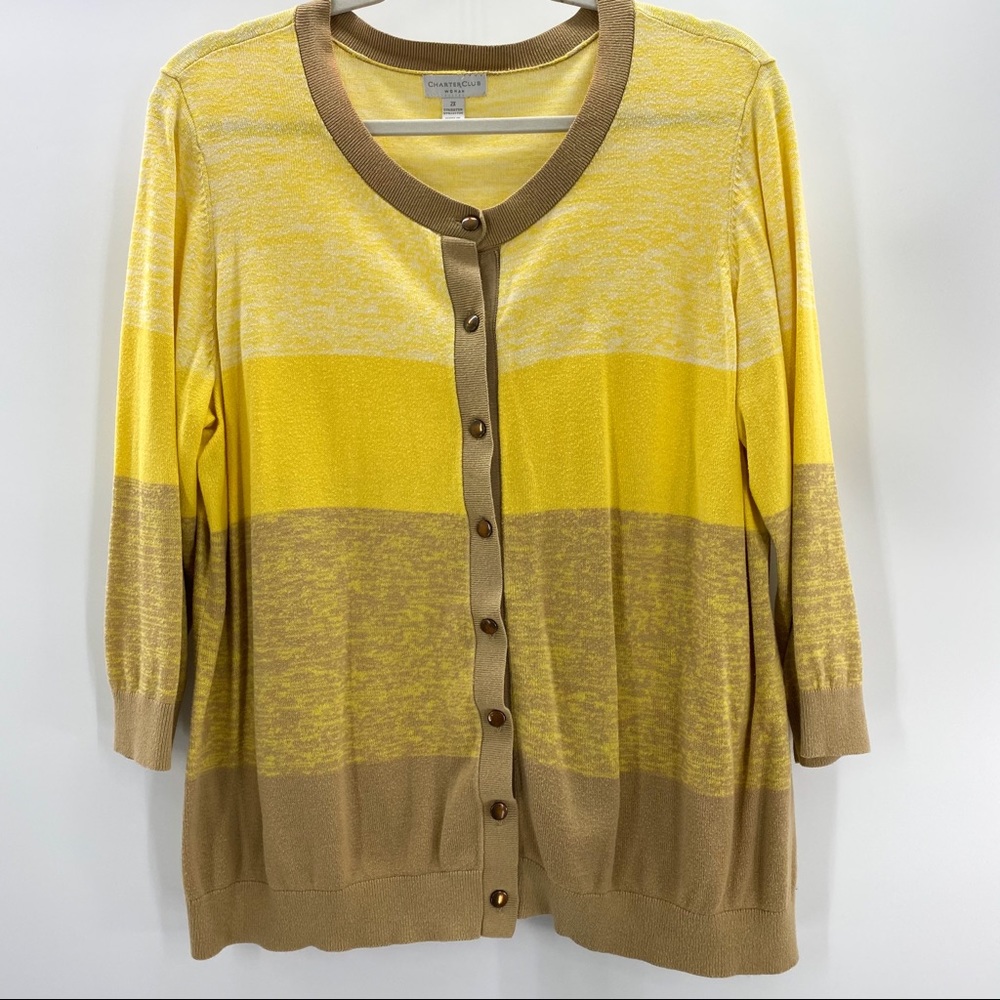 Charter Club yellow sweater size 2X